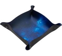 ASFASFq-Plateau à dés - Dice Tray pour Jeux de société et RPG - Star Wars X-Wing, Armada, Frontières externes, Roll for The Galaxy, Iron Space RPG - Nébuleuse Bleue
