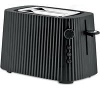 ASFASFq-Plissé MDL08 B - Grille-Pain Design, Six Niveaux de Dorure, en Résine Thermoplastique, Fiche Européenne 850 W, Noir