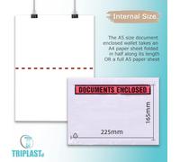 Asfasfq-Pochette Enveloppe Imprimée Documents Joints A5 225 X 165 Mm (Lot De 100)