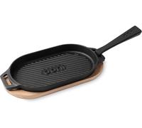 ASFASFq-Poele grill, poele fonte naturelle Ooni grill viande, poele manche amovible, poele fonte pour four a pizza et cuisinière