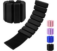 Asfasfq-Poids Poignet - Bracelet Lesté Ajustable - Lot De 2 (Paire De 1 Kg, 0,5 Kg Chacun) Bracelet Poids En Silicone Pour Femmes Yoga, Pilates, Danse, Barre, Natation, Cardio, Gym, Marche