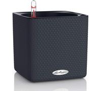 Asfasfq-Pot De Fleurs D¿Extérieur Et D'interieur ¿ Cube Color ¿ Réserve D'eau Intégrée ¿ Coloris Gris Ardoise ¿ 17 X 17 X 16 Cm