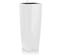 Asfasfq-Pot De Fleurs D'interieur ¿ Premium Cubico Alto ¿ Réserve D'eau Intégrée ¿ Coloris Blanc ¿ 40 X 40 X 105 Cm