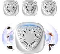 ASFASFq-Prise Anti Moustique Ultrason 4 Pcs, Répulsifs Ultrason Anti Moustique Électronique d'Intérieur, Défense Efficace Contre Les Moustiques, Souris, Cafards, Araignées, Fourmis et Mouches