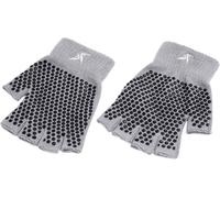 Asfasfq-Prosource Fit Grippy Gants De Yoga Avec Design Ferme Sans Doigts Taille Unique Gants De Yoga Avec Poignées Pour Homme Et Femme Gris