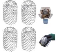 ASFASFq-Protections Gouttière En Métal, 4 Pièces Couvertures Downpipe en Métal, pour Gouttières Les Tuyaux Descente Gouttière à l'Abri Des Blocages Causés Par Les Feuilles, La Mousse, Le Boue
