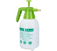 ASFASFq-Pulvérisateur 1,5 Litre buse réglable en Laiton pour Plantes Jardin Produits ménagers PE, Blanc/Vert
