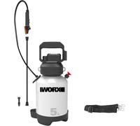 ASFASFq-Pulvérisateur à Pression de Jardin sans Fil 20V WG829E.9, 5 litres, débit de 25L/h, buse de pulvérisation, Lance Longue, Courroie d'épaule, soupape de sécurité, Livré sans Batterie ni Chargeu