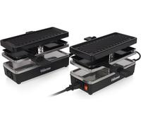 ASFASFq-RA-2742 Lot de 2 appareils à raclette interconnectables 4 personnes - Connectez jusqu'à 3 autres appareils - 2 x 400 W