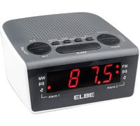 ASFASFq-RADIO DESPERTADOR DIGITAL BLANCO PANTALLA LED 0,6