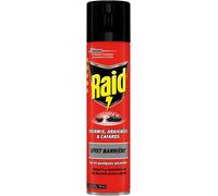 ASFASFq-Raid Aérosol Fourmis, Araignées et Cafards, Effet Barriere, 400ml