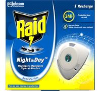 ASFASFq-Raid Electrique Night&Day Recharge Mouches Moustiques/Tigres 240 Heures - Lot de 3