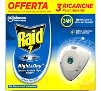 ASFASFq-Raid night & day moustiques Triple Recharge ¿ contient un paquet de 1 recharge + 1 paquet de 2 recharges