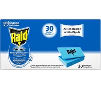 ASFASFq-Raid Recharges Plaquettes Moustiques pour Diffuseur Électrique sans Odeur, 4 x 30 plaquettes