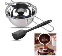 Asfasfq-Rakiuty Bol De Bain D'eau En Acier Inoxydable 304,Bol De Fusion 400 Ml,Bain-Marie En Acier Inoxydable 304,Noxydable Beurre Melting Pot,Creuset Pour Bain-Marie,Marmite À Fondre Au Bain-Marie,2