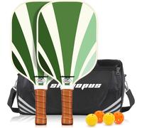 Asfasfq-Raquettes De Pickleball Set De 2 Raquettes Approuvées Usapa Combinaison Graphite & Fibre De Verre Haut De Gamme Conçu Pour Débutants Avec Prise Ergonomique Comprend 4 Balles + Sac De