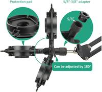 ASFASFq-Razer Seiren V2 X Bras Support de Suspension Microphone, Réglable à Ciseaux Pied de Micro Support avec Filtre Pop, Suspension Antichoc, Robuste Pince C Table pour Micro Razer Seiren V2 X