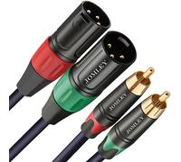 ASFASFq-RCA vers XLR Câble, Double RCA Mâle vers Double XLR Mâle HiFi Stéréo Audio Connexion Interconnexion Cordon Fil Chemin Plomb - 3 Mètre