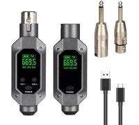 ASFASFq-Récepteur émetteur micro XLR sans fil portable ¿ 262 ft/80 m Range système micro 2,4 GHz avec faible latence ¿ Adaptateur micro plug in rechargeable pour mixer audio et studio