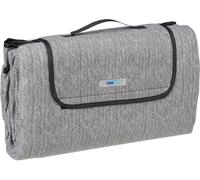Asfasfq-Relaxdays Couverture Pique-Nique Xxl, 200x200 Cm, Tapis De Plage Polaire, Isolation Thermique, Imperméable, Anse, Gris