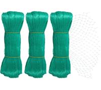 ASFASFq-Relaxdays Filet Anti-Oiseaux, Lot de 3, Protection Jardin, Arbres, 10 x 4 m, Mailles Fines, 20x20 mm, Vert