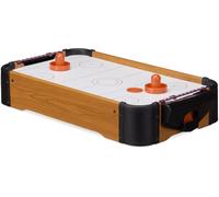 ASFASFq-Relaxdays Hockey de table Air Hockey de table Mini Hockey emporter accessoires lxP: 56 x 31 cm, brun