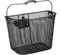 Asfasfq-Relaxdays Panier De Vélo Avant, Amovible, Montage & Démontage Rapide, Guidon, Métal, Mailles Serrées, 27x34,5x26cm, Noir
