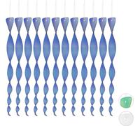 ASFASFq-Relaxdays Répulsif d¿Oiseaux Spirale Vent, Jeu de 12, Reflets, Balcon et Jardin, 40 cm, dissuasif, Bleu