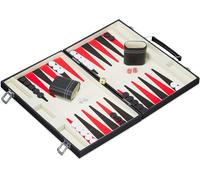 Asfasfq-Relaxdays Set Complet Pour Jouer Au Backgammon, Jeu De Société, Mallette, Haute Qualité, L X P : Env. 47 X 36 Cm, Noir