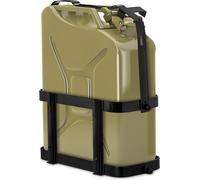ASFASFq-Relaxdays Support pour jerricane Automobile, pour 10 & 20 l, réserve, Porte bidon, métal, Support récipient, Noir