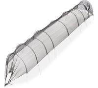 ASFASFq-Relaxdays Tunnel de forçage, 5 mètres, Filet PE, avec arcs Tunnel, pour légumes, Fraises, Jardin, Pliable, Noir