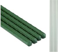 ASFASFq-Relaxdays Tuteur à tomates en Lot de 10, Acier Robuste avec revêtement en Plastique, H x D : 100 x 1 cm, Vert