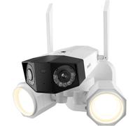 ASFASFq-Reolink 4K Caméra Surveillance WiFi Extérieure, 8MP 2,4/5 GHz, Double Objectif Grand Angle 180°, Vision Nocturne Couleur Détection Personne/Véhicule/Animaux, Audio Bidirectionnel, Duo Floodli