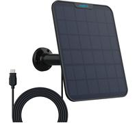 ASFASFq-Reolink 6W Panneau Solaire Noir + Câble de 4m Camera Surveillance Exterieure sans Fil sur Batterie, Argus 2E, Argus 3 Pro, Argus Eco, Argus PT, Go Plus, Go PT Plus, Duo 2, Duo 2 LTE