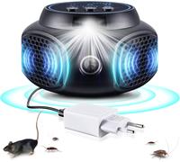 ASFASFq-Répulseur de rongeurs à ultrasons avec Lampe électronique à Brancher pour la Lutte Contre Les parasites à l'intérieur pour Les rongeurs, Souris, écureuils, araignées et cafards