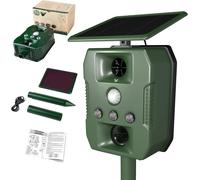 ASFASFq-Repulsif Chat Exterieur Ultrason - Anti Chien Pigeons Souris Rats - Solaire USB Multifonctions LED Sonore - Pique Vibrations - Chasse Taupe - Repousse Rongeur - Appareil Puissant Efficace