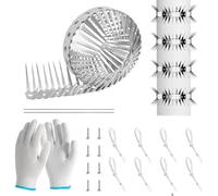 ASFASFq-Répulsif contre les martres, raton laveur, protection de tuyau de descente 100 cm, fil barbelé en acier inoxydable, répulsif contre les martres, répulsif pour chats, jardin, protection des go