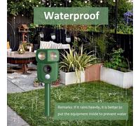 ASFASFq-Répulsif pour Animaux à Ultrasons, Repulsif Chat Solaire, Ultrason Extérieur Puissant et Étanche avec Capteur, Charge USB, Répulsif Chat Chien Jardin pour Chats