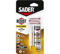 ASFASFq-Resist Plastique ¿ Colle Bi-Composants Plastique ¿ Colle de Réparation Plastique ¿ Intérieur/Extérieur ¿ Couleur : Translucide ¿ 1 Seringue de 10 g (+ 3 embouts mélangeurs)
