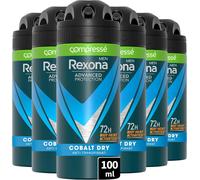 Asfasfq-Rexona Men - Déodorant Homme Cobalt Dry - Spray Compressé Anti-Transpirant - Parfum Frais Et Longue Durée - Protection 72h (Lot De 6x100ml)