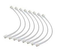 ASFASFq-RIIEYOCA Lot de 8 câbles de raccordement Ethernet courts Cat5e de 15 cm, câble réseau LAN plat RJ45 pour routeur, modem, commutateur, serveur - Gris