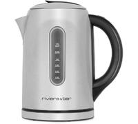 ASFASFq-riviera&bar - Bouilloire à Température Réglable BBT460 LOUNA - Inox Satiné, Écran Rétroéclairé, Socle Pivotant à 360°, Anti Surchauffe - 1,5L, 22x24x15 cm