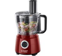 ASFASFq-Robot de cuisine Multifonction [Blender/Mixeur/Broyeur/Coupeur/Râpeur/Batteur] Desire Rouge (Lames pétrin incl. + accessoires compatibles lave-vaisselle, 2 vitesses, 600W) 24730-56