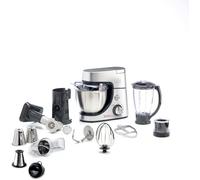 ASFASFq-Robot pâtissier, 1100 W, Kit de pâtisserie, Blender, Découpe-légumes avec accessoire pour macédoine, Hachoir à viande, Mini hachoir, Masterchef Gourmet argent QA519D32