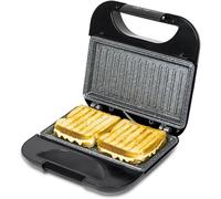 ASFASFq-Rock'n Toast Sandwich Squared, Grill avec revêtement anti-adhérent, Capacité pour 2 sandwichs, Surface Grill, Poignée qui reste froide, 750 W