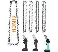 ASFASFq-ROEOWENE 5 Pièces Chaînes de Tronçonneuse 6 Pouces Chaînes de Scie Chaîne pour Mini Tronçonneuse Remplacement Chaînes pour Tronçonneuses 37 Maillons pour Garniture de Bois Garniture de Jardin