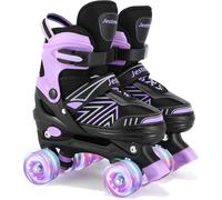 Asfasfq-Roller Enfant Fille Patins À Roulettes Réglables Pour Enfants 3 À 9 Ans, Patin A Roulette Femme Fille Lumières Amusantes Pour Enfants Pour Débutants