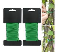 ASFASFq-Roysmart Lot de 2 fils de jardin - 2,5 mm x 10 m - Gaine en caoutchouc - Pour la fixation et le support des tomates, des fleurs, des plantes