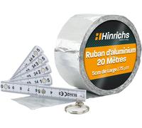 ASFASFq-Ruban Adhésif Aluminium 20m x 50mm - Ruban Adhésif Isolant résistant à la Chaleur - Scotch Aluminium pour l'isolation et l'isolation des Tuyaux - Ruban en Aluminium pare-vapeur