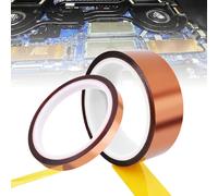 ASFASFq-Ruban Adhesif Haute Temperature (10 mm x 33 m + 30 mm x 33 m), Ruban Résistant à la Chaleur pour Sublimation, Ruban Résistant à Chaleur sans Résidus pour Imprimante 3D/Tâche Électrique